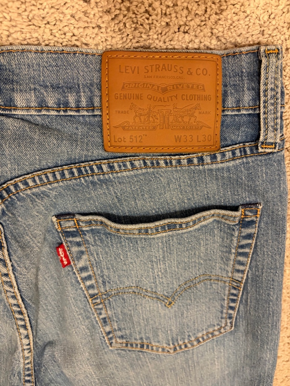 Levi's Women's Light Blue 512 Jeans with Leather Patch